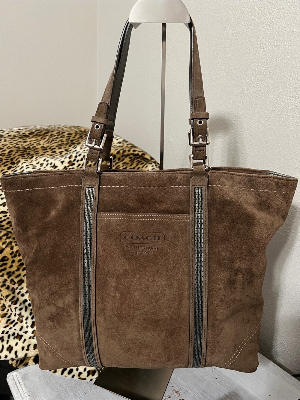 Coach Limited Edition 1941 Gallery Suede Beaded Tote